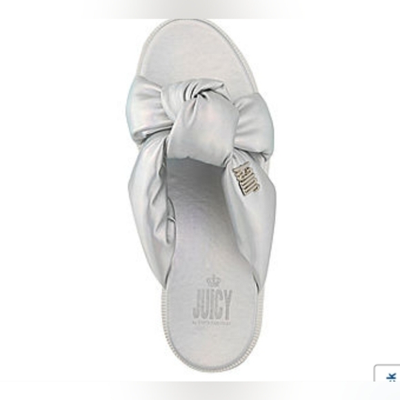 Juicy By Juicy Couture Womens Slide Sandals Silver 11 - Picture 4 of 5